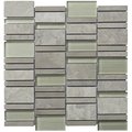 Intrend Tile Limestone Linear Glass Blend Grey NS021F